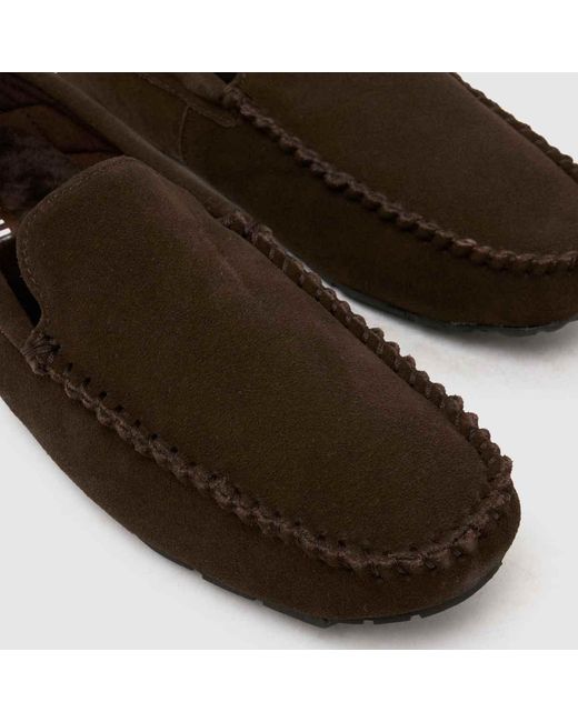 Schuh Brown Sandro Suede Mocassin Slippers for men