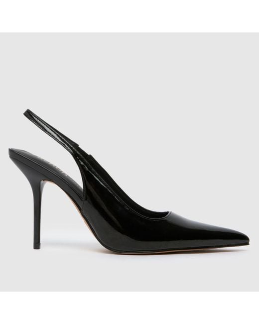 Schuh Black Sade Slingback Court High Heels