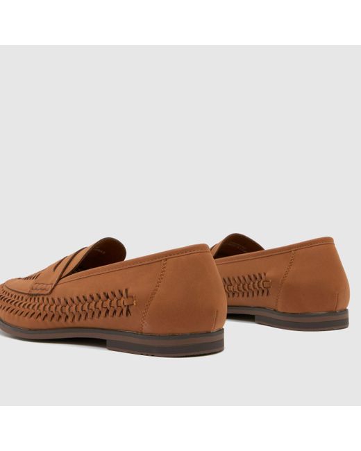 Schuh Brown Reem Woven Loafer Shoes In for men