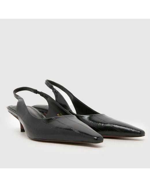 Schuh Black Shery Court Kitten High Heels
