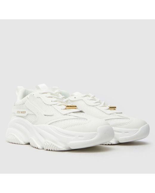 Steve Madden White Possession Trainers