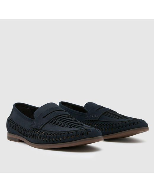 Schuh Blue Reem Woven Loafer Shoes In for men