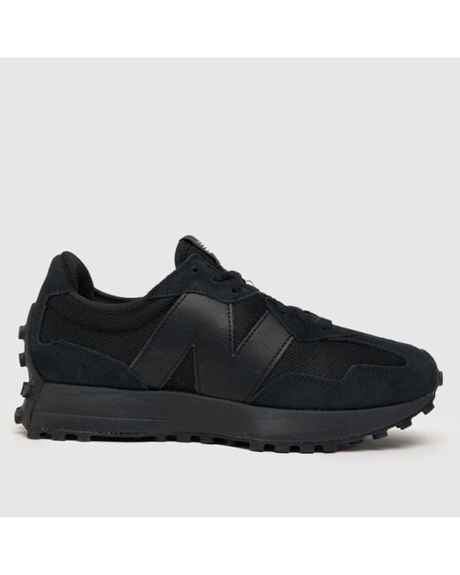 New Balance Rubber 327 Trainers in Black Lyst UK
