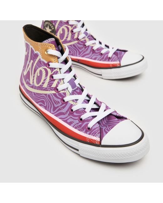 Converse Pink All Star Hi Wonka Trainers In for men