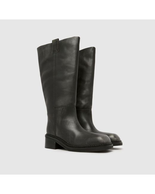 Schuh Black Doria Leather Knee High Boots
