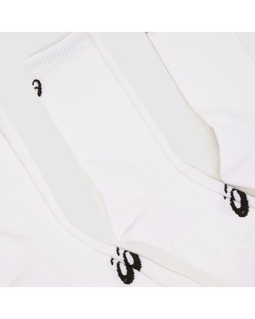 Asics White Crew Socks 6 Pack