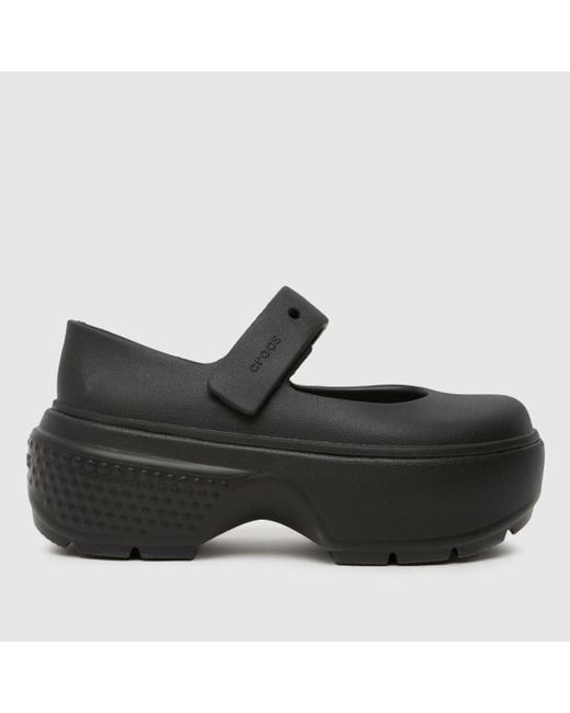 CROCSTM Black Stomp Mary Jane Sandals