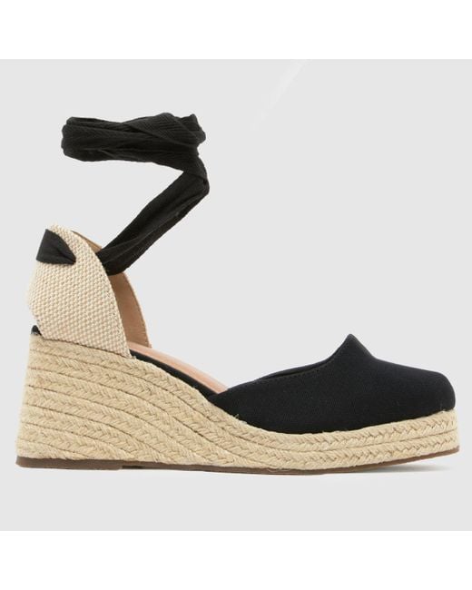 Schuh Black Veronica Espadrille High Heels