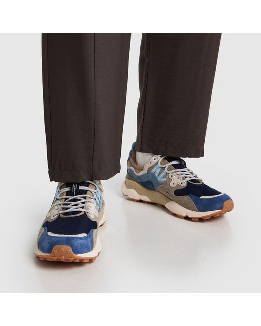 Flower Mountain Blue Yamano 3 Trainers for men