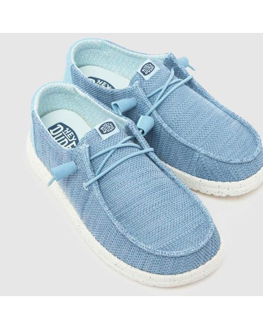 HeyDude Blue Wendy Stretch Sox Trainers