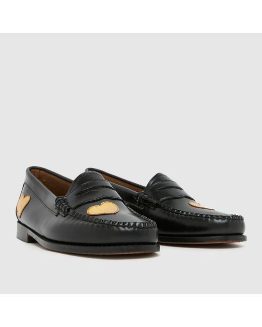 G.H.BASS Black Weejun Penny Love Loafer Flats