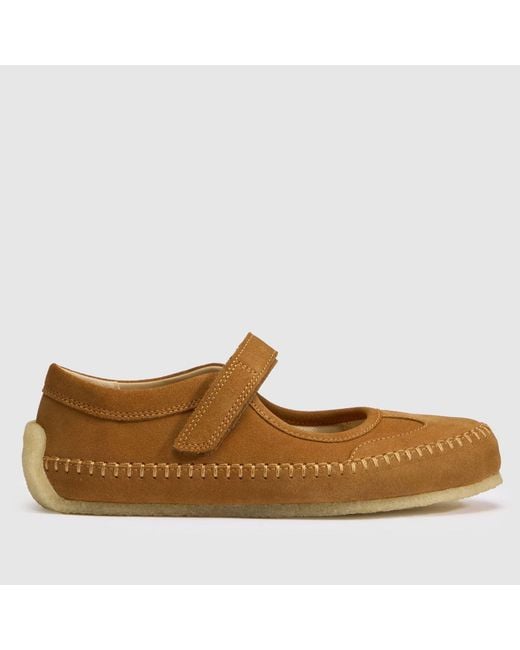 Clarks Brown Tor Low Bar Flats