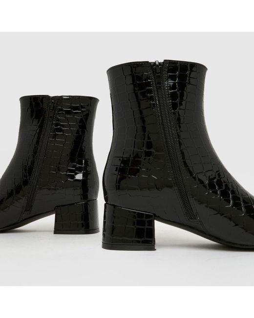 Schuh Black Bridgit Block Point Boots