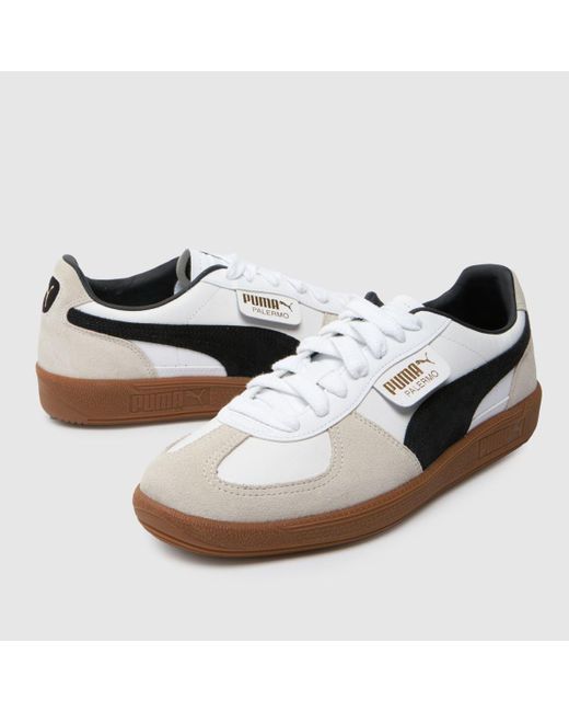 PUMA Brown Palermo Leather Trainers In for men