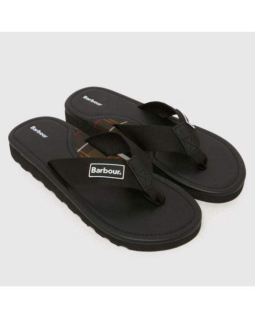 Barbour Black Harker Sandals for men