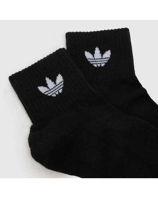 Adidas Black Schuh Originals Mid Crew Sock 3 Pack