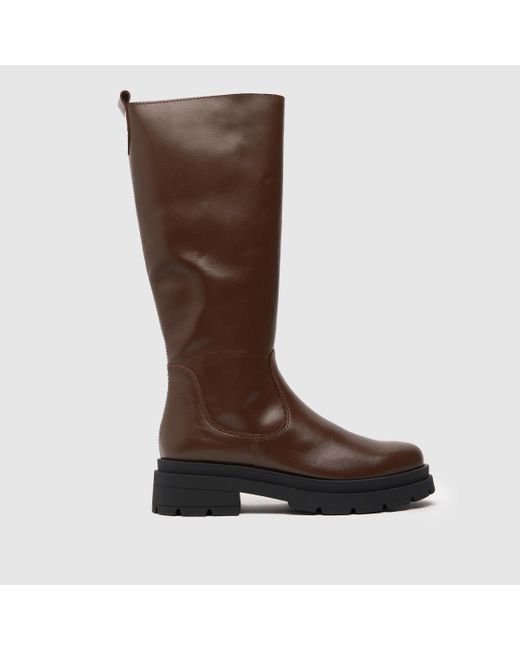 Schuh Brown Ladies Drew Leather Knee Boots