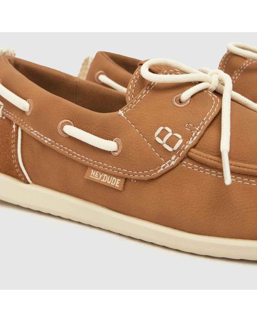 HeyDude Brown Harbor Breeze Lo Trainers