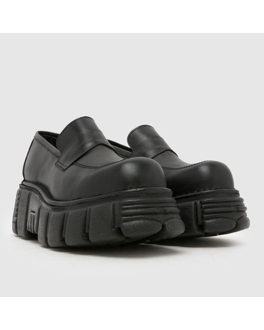 New Rock Black Loafer Shoes for men