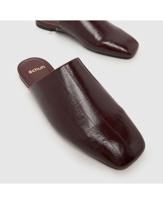 Schuh Brown Latina Backless Flat Flats