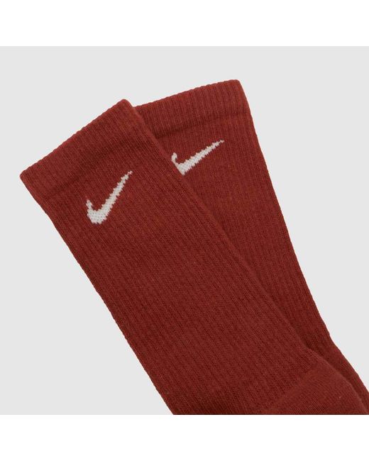 Nike Red Everyday Crew Sock 6 Pack