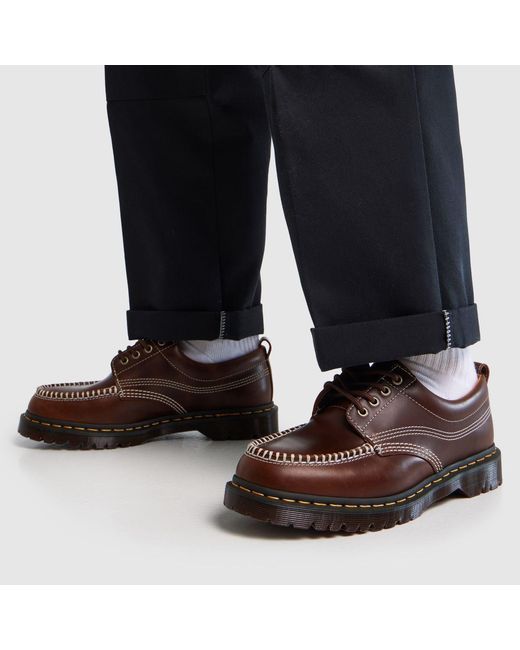 Dr. Martens Brown Lowell Moc Toe Shoes for men