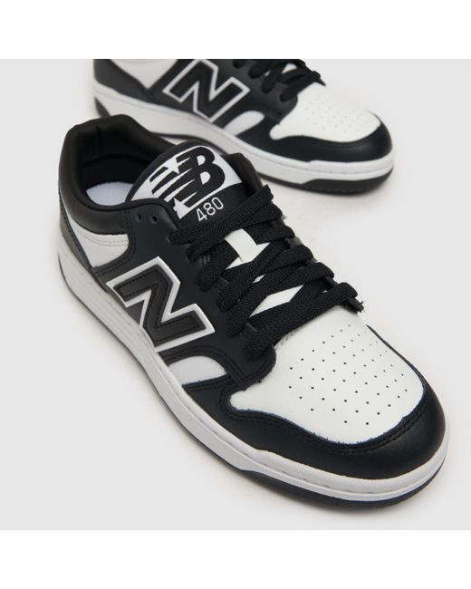New Balance 480 Trainers In Black & White for men