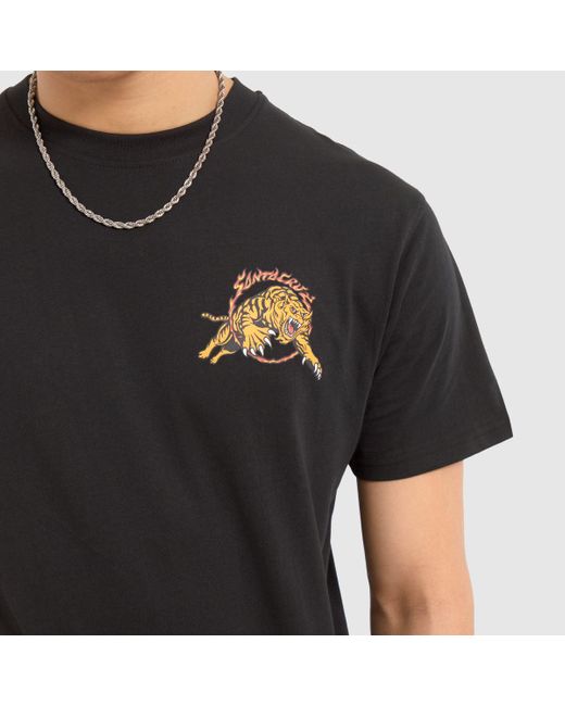 Santa Cruz Black Salba Tiger Redux T-shirt In for men