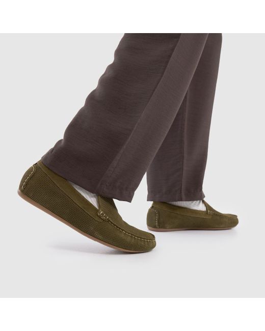 Schuh Green Roper Suede Driver Shoes for men