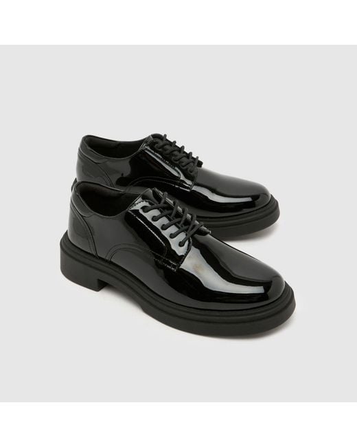 Schuh Black Limon Lace Up Flats