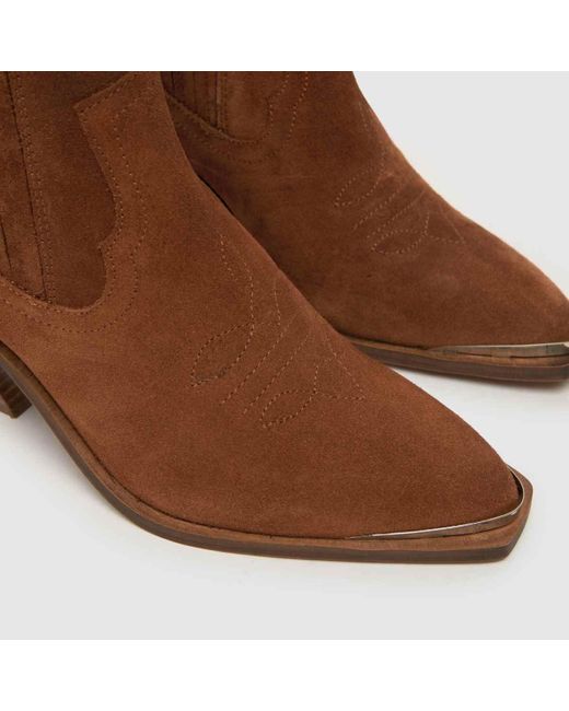 Schuh Women's Brown Anand Suede Western Boots