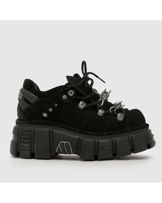 New Rock Black Barb Low Flats