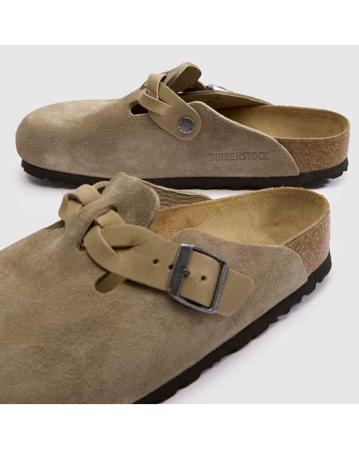 Birkenstock Brown Boston Braided Clog Sandals