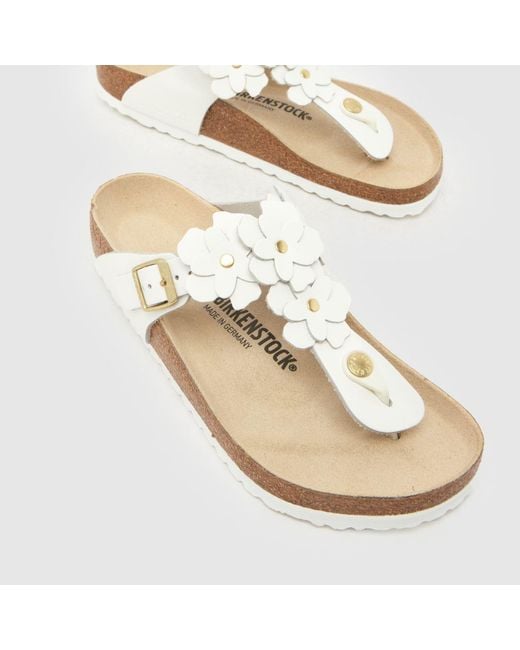 Birkenstock Metallic Gizeh Flowers Sandals