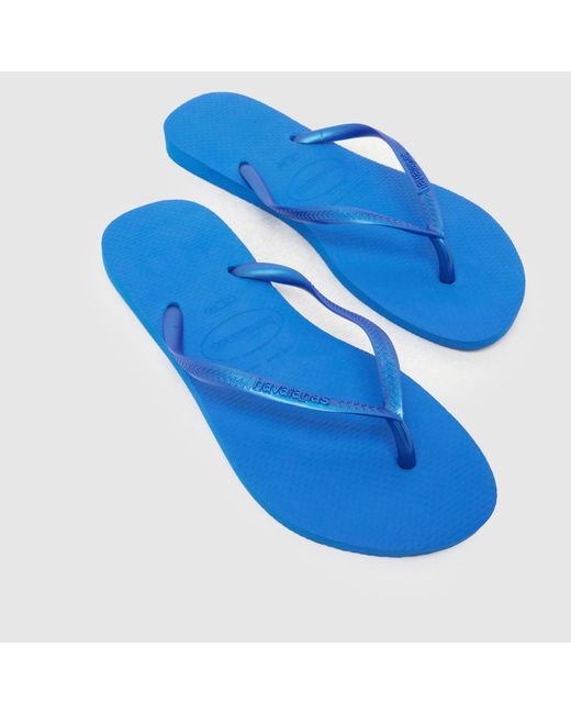 Havaianas Blue Slim Flip Sandals