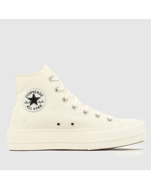 Converse Natural All Star Lift Beads Trainers