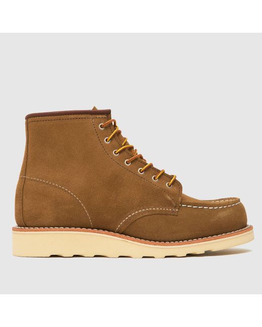 Red Wing Brown 6-inch Classic Moc Toe Boots In