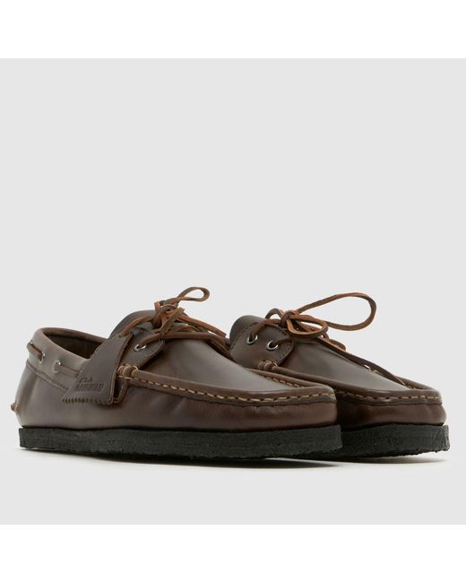 Clarks Brown Godney Boat Shoes for men