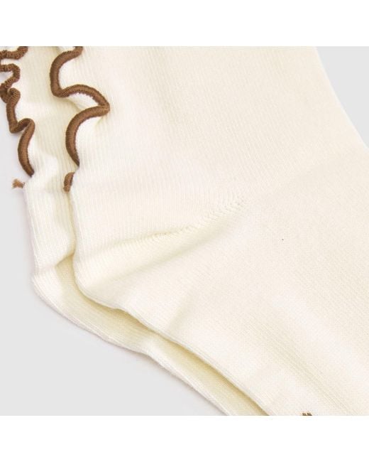 Ugg White Karsyn Lettuce Quarter Sock