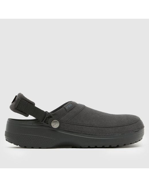 CROCSTM Black Classic Crafted Clog Sandals for men