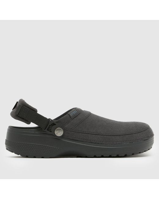 CROCSTM Black Classic Crafted Clog Sandals for men