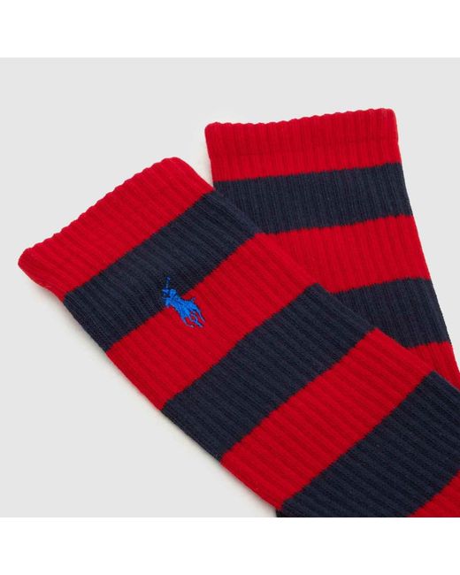 Polo Ralph Lauren Blue Bear Crew Socks 2 Pack