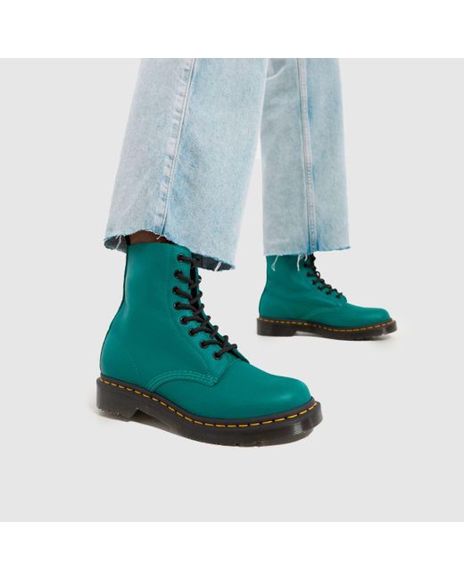 Dr. Martens Green 1460 Pascal 8 Eye Boots In