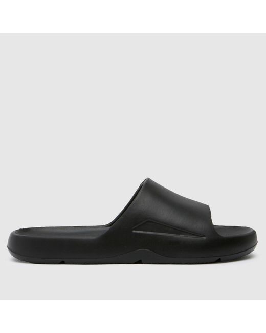 Schuh Black Harris Slider Sandals In for men