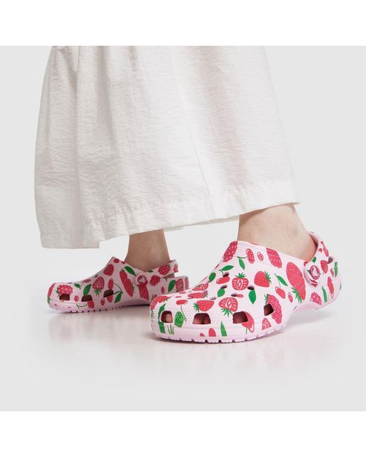 CROCSTM Pink Classic Berry Clog Sandals