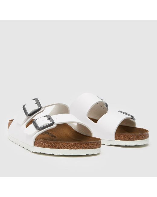 Birkenstock White Arizona Ladies Sandals