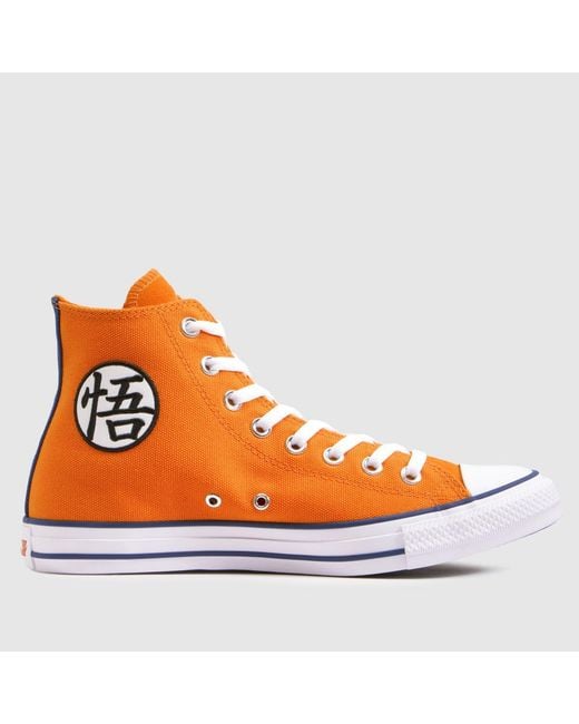 Converse Orange All Star Hi Dragon Ball Z Trainers for men