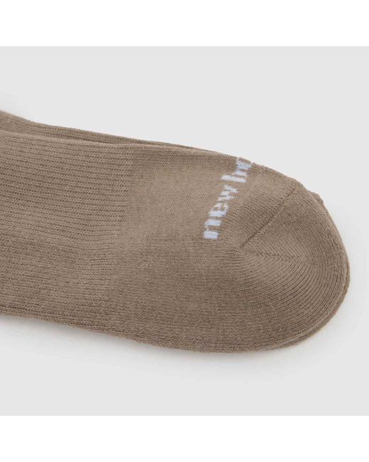 New Balance Brown Mid Calf Logo 3Pk