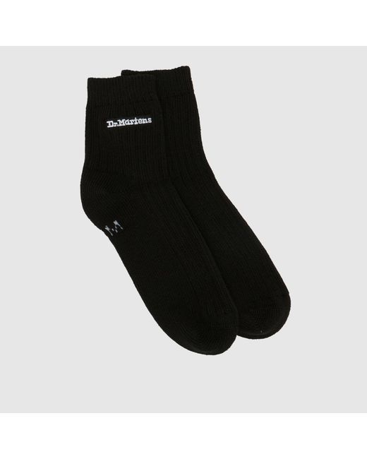 Dr. Martens Black Short Quarter Socks