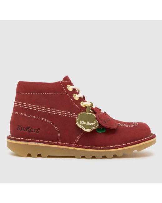 Kickers Classics Red Kick Hi Goldie Boots for men
